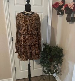 Cheetah print mini summer dress