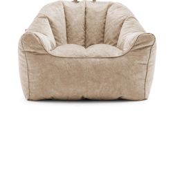 Leather Bean Beg Chairs Set Of 2