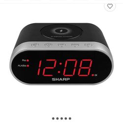 Brand New Sharp Qi Wireless Charging Digital Alarm Clock
