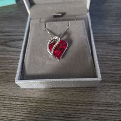 Ruby Heart Necklace