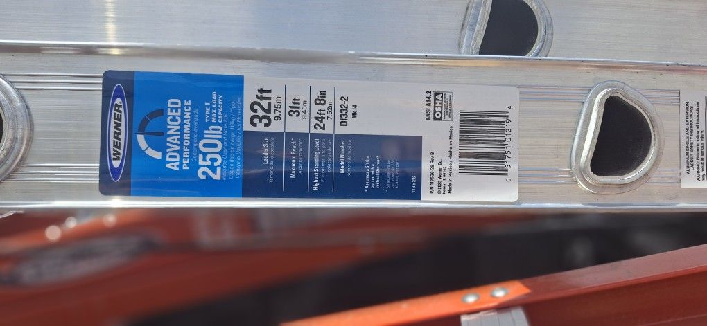 Brand New 32 Ft Werner Ladder Never Used