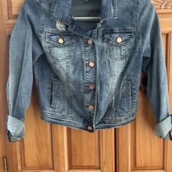 Refuge Denim Jacket Size Small Singer Island
