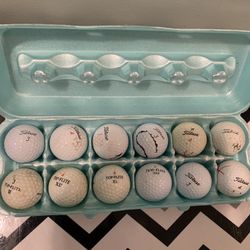 Twelve Golf Balls 8 Titleist And 4 Topflite Used Good 