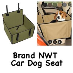 NWT Khaki Green Dog Car Seat (S to M Dogs)