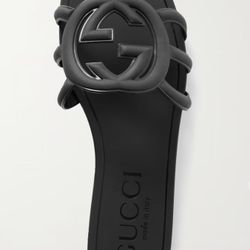 Gucci Women’s Interlocking G Slide Sandals | Black | US Size 8
