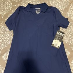 Brand New Navy Blue Greys Anatomy Scrub Top Small