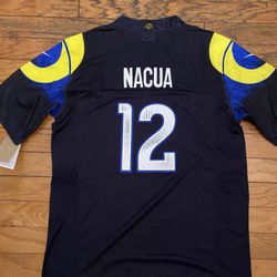 Black and Blue Los Angeles Rams Puka Nacua new # 12 jersey