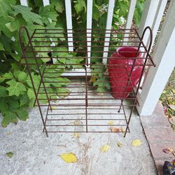 Mid-century MCM 3 Tier Metal Plant Stand (AS-IS PLEASE READ)