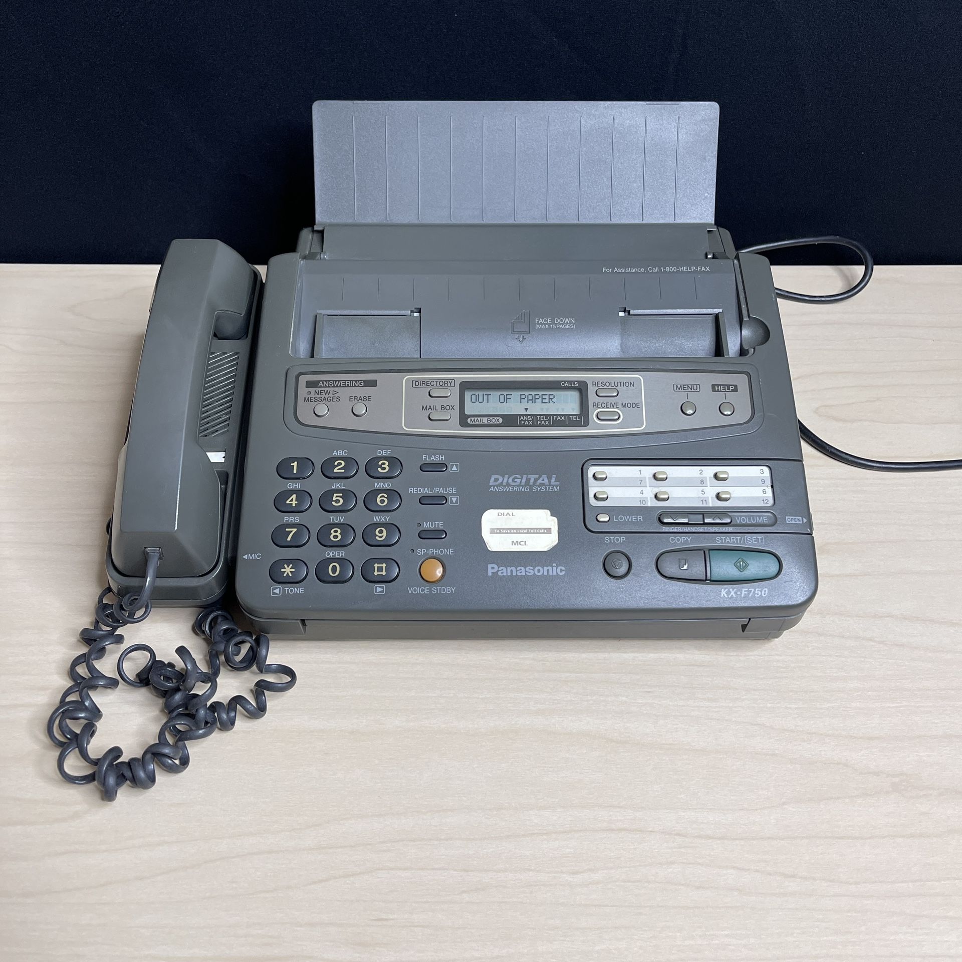 Panasonic KX-F750 Business Telephone Answering System / Fax Machine - READ