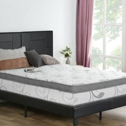 GrandRest 12 Inch Ultra Support Hybrid Mattress, Queen