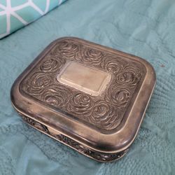 Silver plated  Plush Lined Jewelry Box