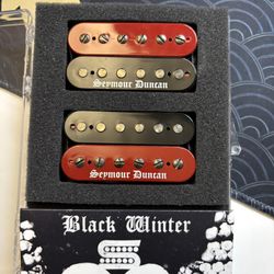 Seymour Duncan black winter humbucker pickup set - red/black zebra