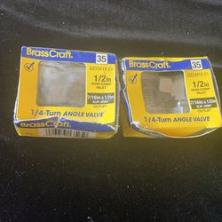Brasscraft  1/2 in. FPT x 1/2 in. MPT Brass  Shut-Off Angle Valve- NEW