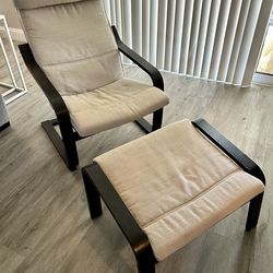 IKEA Poang armchair & ottoman