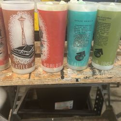 Set Of Seattle Worlds Fair Collector Cups 1962