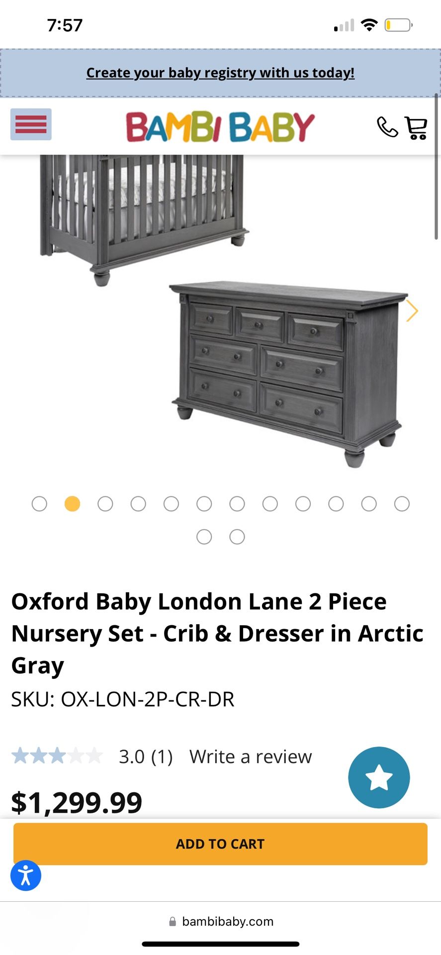 Oxford Baby Bedroom Set