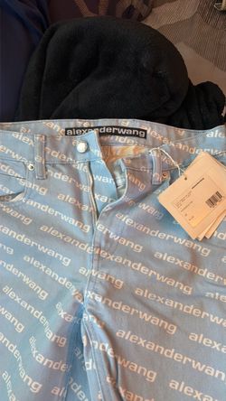 Alexander Wang high rise slim logo print jean