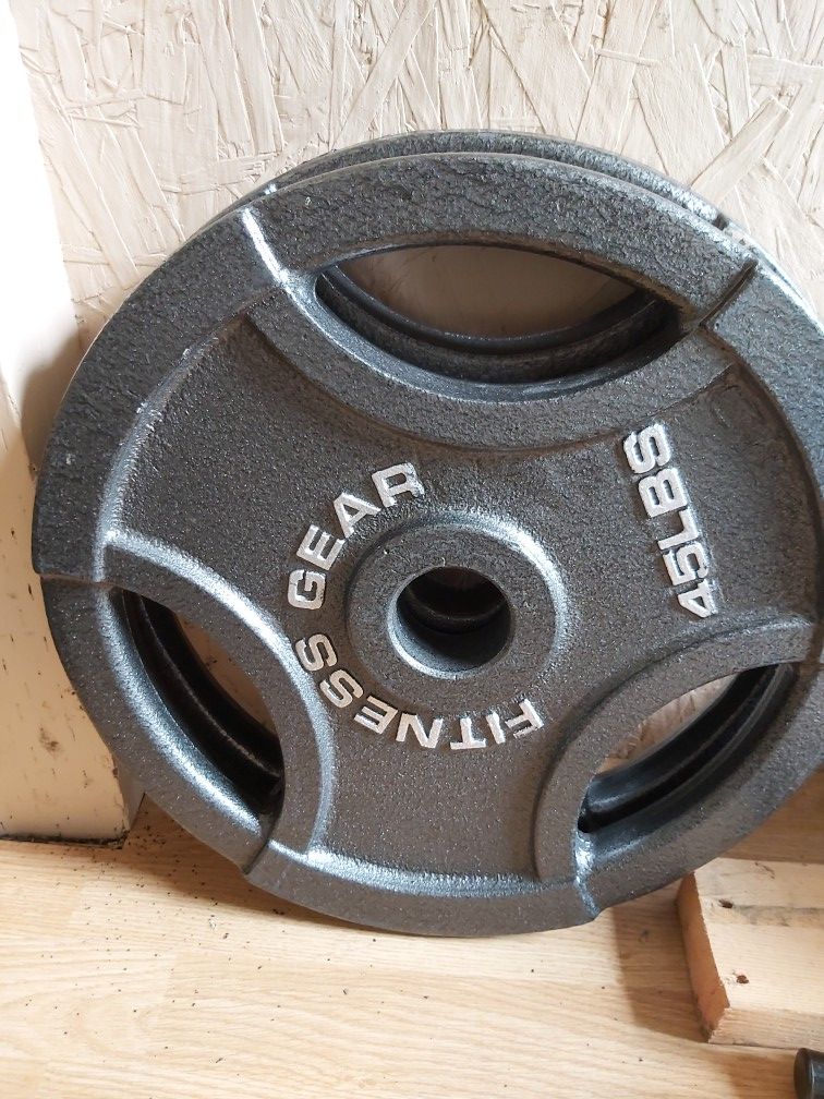 Weight/ Olympic size 2x45lb. Like new $160 firm