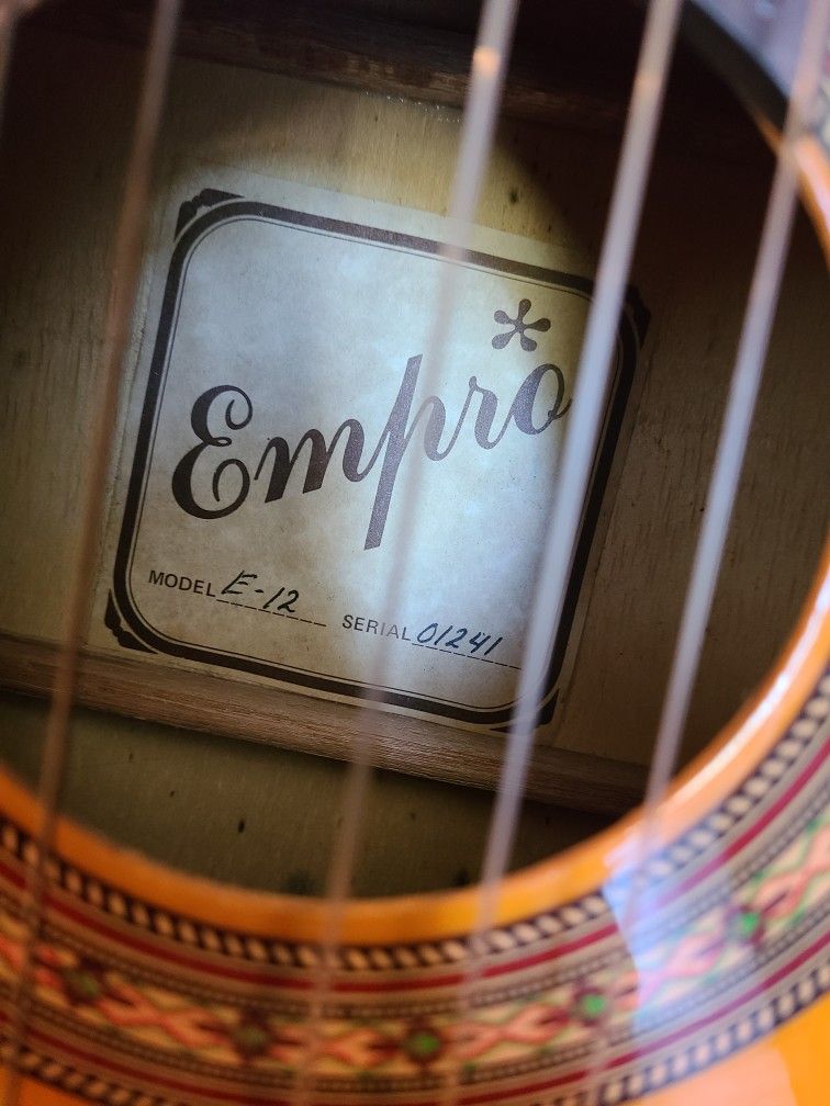 Vintage Empro #E12 Acoustic Guitar W/ Case