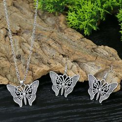 EMERY ROSE 3pcs Butterfly Decor Jewelry Set