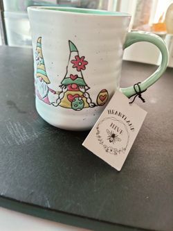 Taza De Cerámica Con Gnomo 