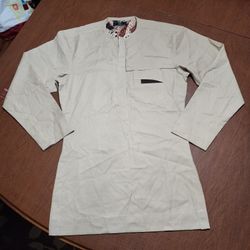 Men's Beige Traditional African Heritage Top Shirt