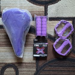 NEW Bicycle Bmx Parts Bundle Purple