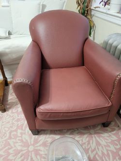 FREE: Red leather sofa chair