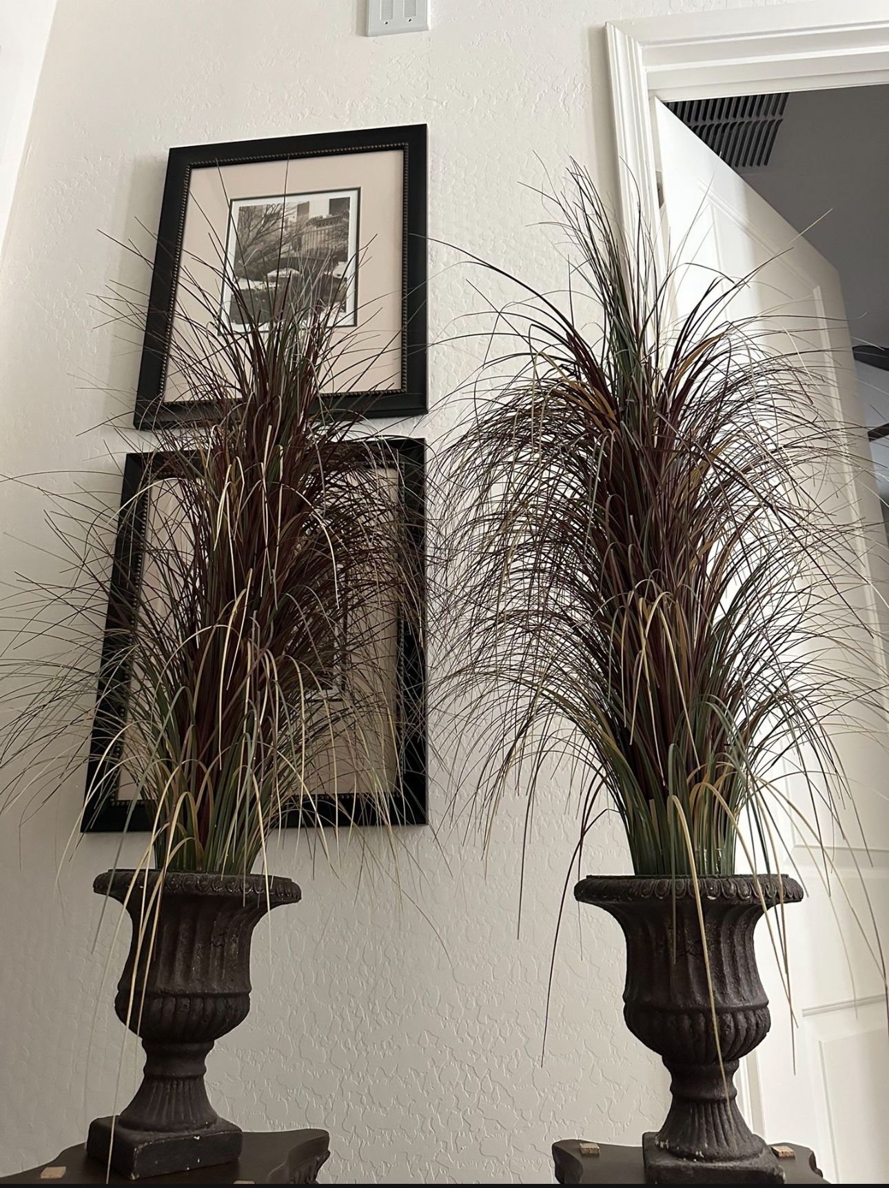 2 beautiful pots with fake plants - only $39