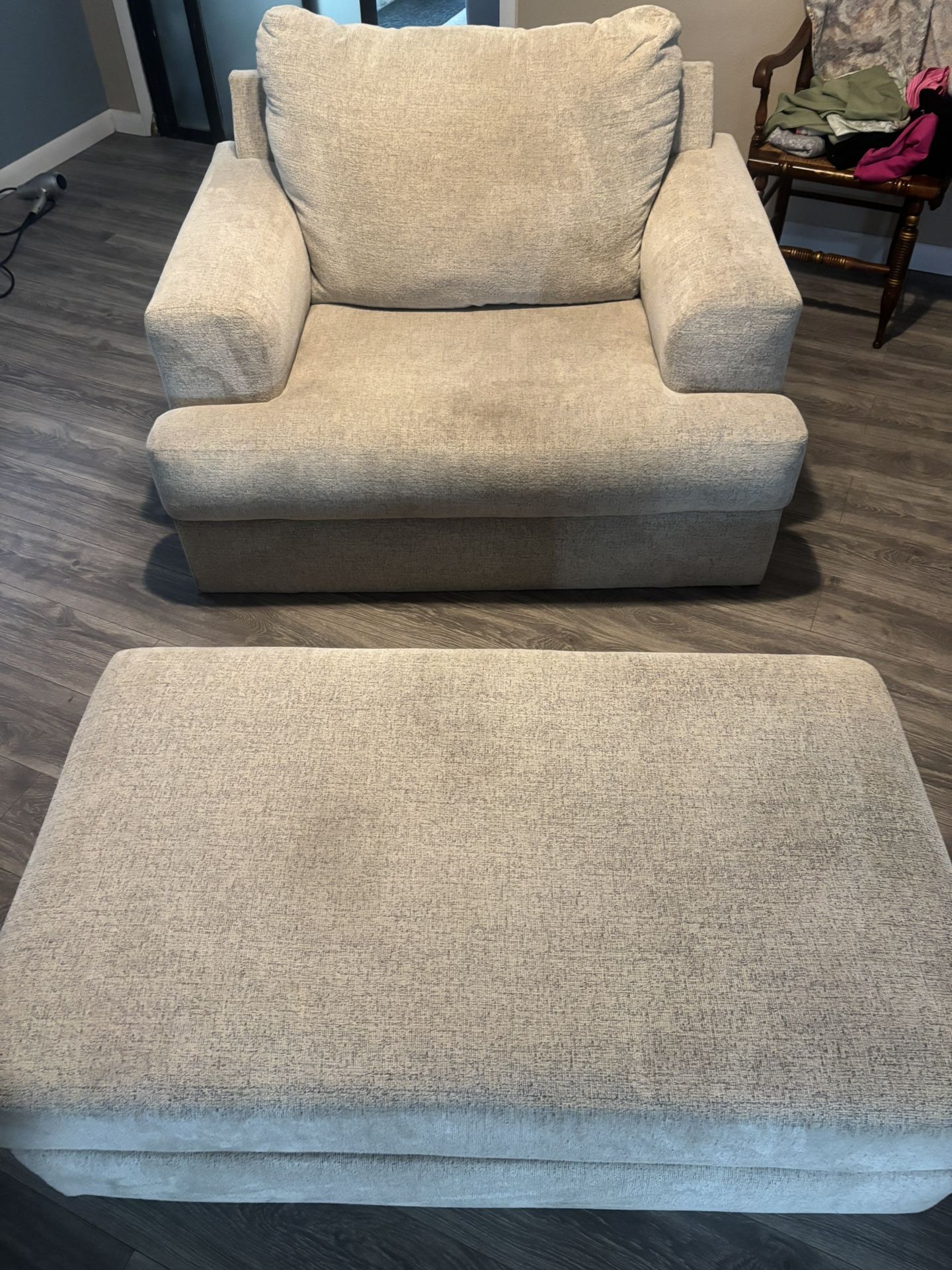 48” by 48” Love Seat and Ottoman