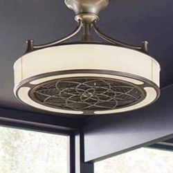 New Top Rated
Windara 22 in. LED Indoor/Covered Outdoor Brushed Nickel Ceiling Fan w Light Kit & Remote