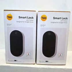 🔥Yale Smart Lock with Matter –🔥$100 Each 🔥Matte Black – Google Home Compatible