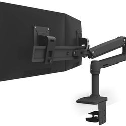 Ergotron – LX Dual Direct Monitor Arm, VESA Desk Mount – for 2 Monitors Up to 25 Inches, 2 to 11 lbs Each – Matte Black