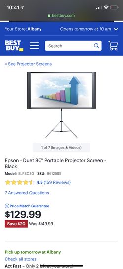 Epson Duet Projector Screen