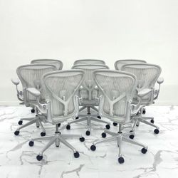 HERMAN MILLER REMASTERED AERON CHAIRS SIZE B FULLY LOADED $850 EACH DELIVERY AVAILABLE 