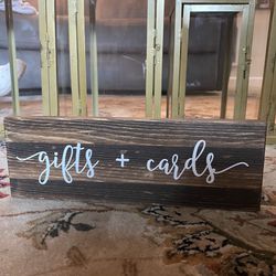 Gifts + Cards Wooden Sign  Thumbnail