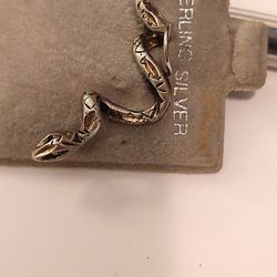 Sterling Silver Snake Necklace Charm
