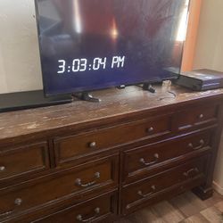 Vaughn Furniture Galax Walnut Italian Style Triple Dresser 