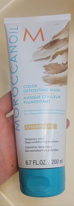 Moroccan oil color depositing mask champagne