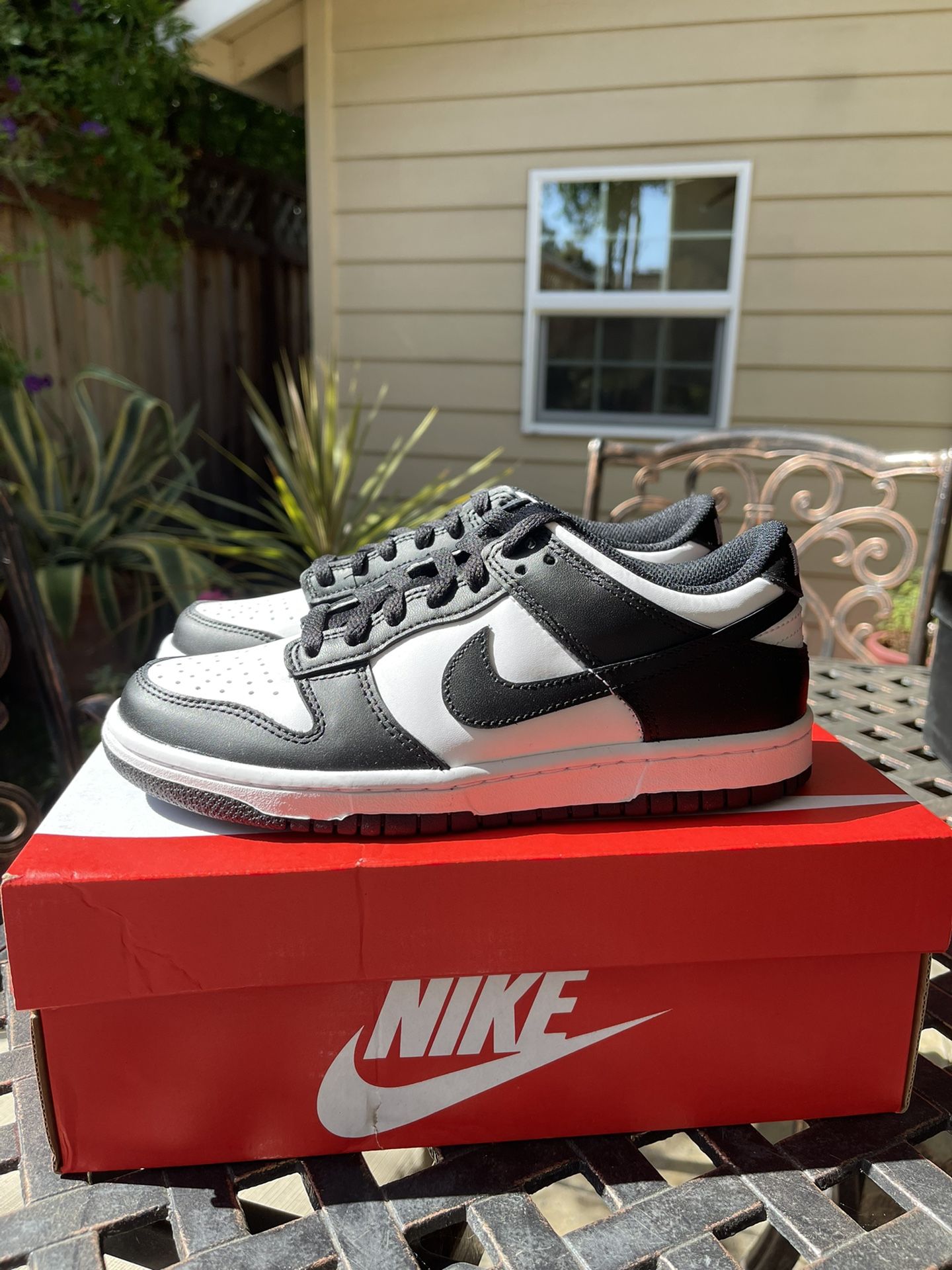 Nike Dunk Low Retro Panda White Black GS Size 7W CW1590 100 Brand New!