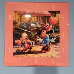 Disney Micky & Minnie sweet heart cafe wall clock - 11"×11"