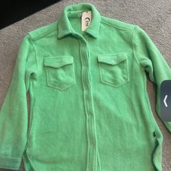 New women ZYIA fleece green naya shirt jacket size L