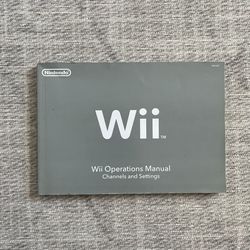 Nintendo Wii Video Game Operations Manual Book ONLY