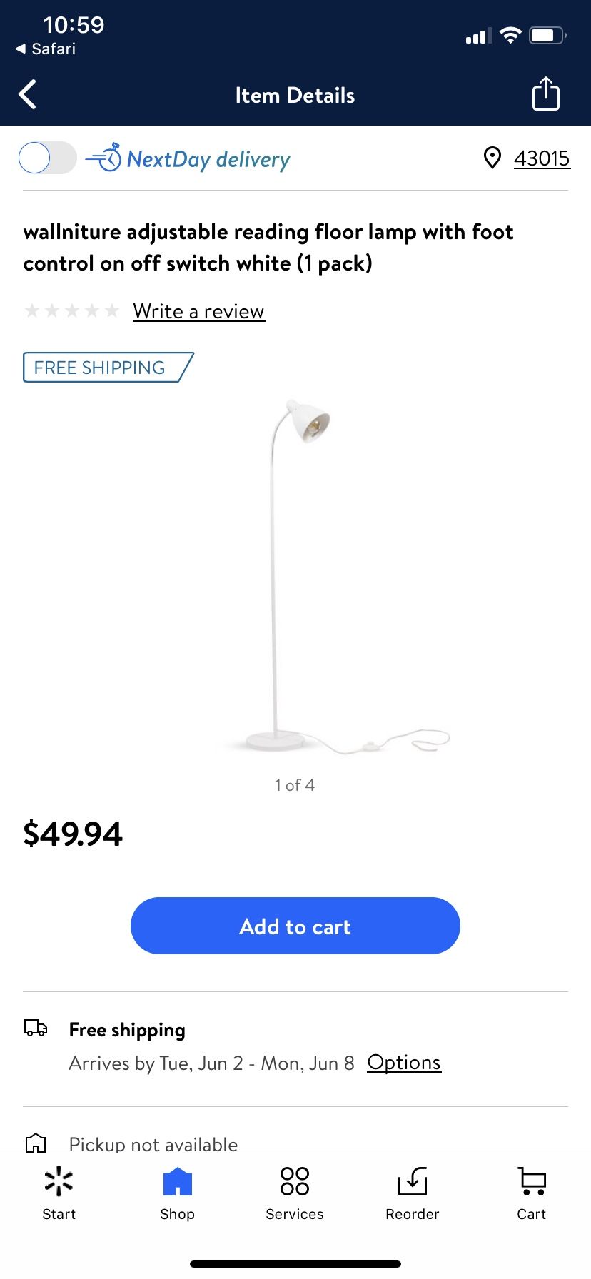 White floor lamp