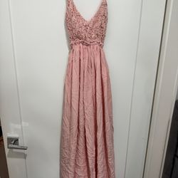 Backless Blush Summer Gown