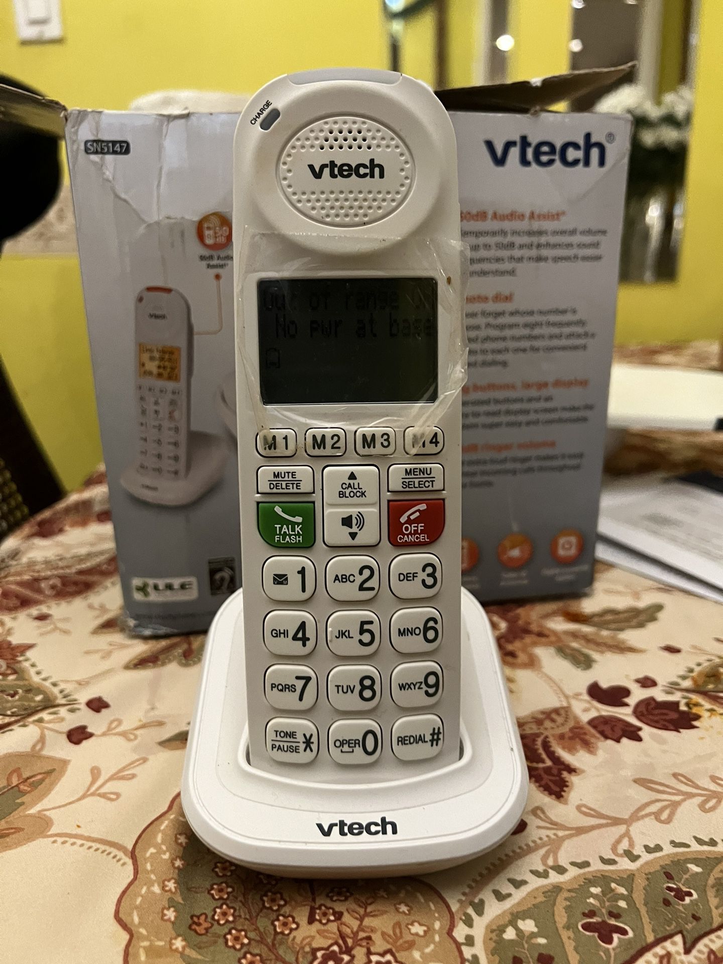 Almost New V-Tech Corded And Cordless Safe Phone