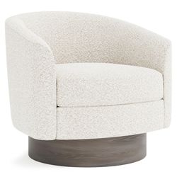 Camino Ivory Swivel Chair Without Pillows