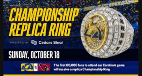 L.A. Rams vs Arizona Cardinals - Ring Giveaway