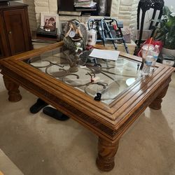 Coffee Table Wood And Glass
