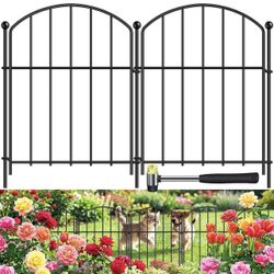 in x 10 ft Arched Garden Fence Panels, -10 Pack the( hammer not included ) (N83)